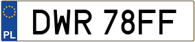 Trailer License Plate